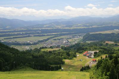 マウンテンパークから見た河岸段丘の写真です。